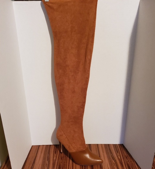 Makin Tan Over the Knee Boots - Picture 3 of 4